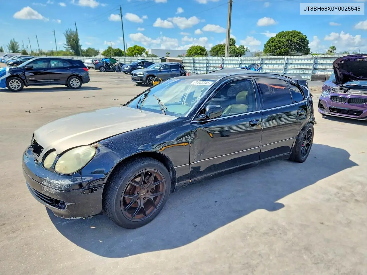 LEXUS GS 2000, VIN JT8BH68X0Y0025545