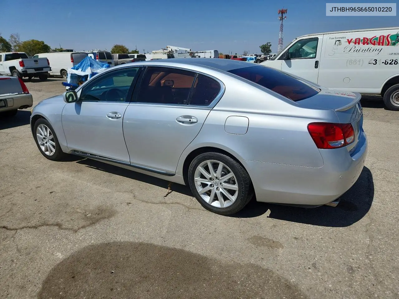2006 LEXUS GS VIN JTHBH96S665010220 — фото 2