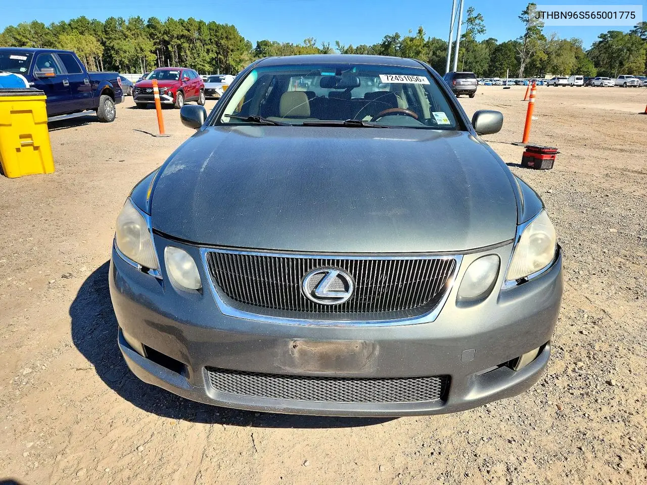 2006 LEXUS GS VIN JTHBN96S565001775 — фото 5