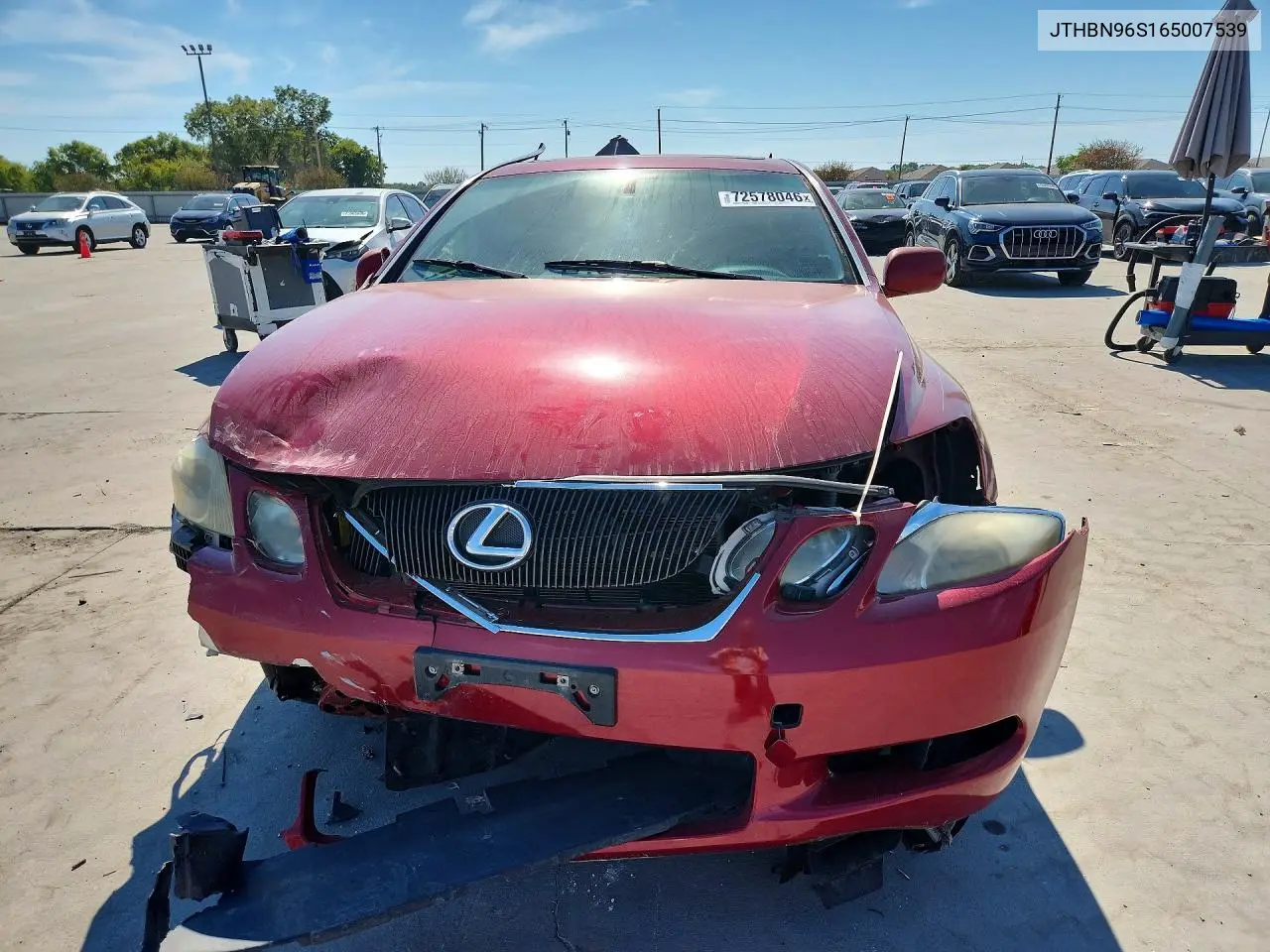 2006 LEXUS GS VIN JTHBN96S165007539 — фото 5