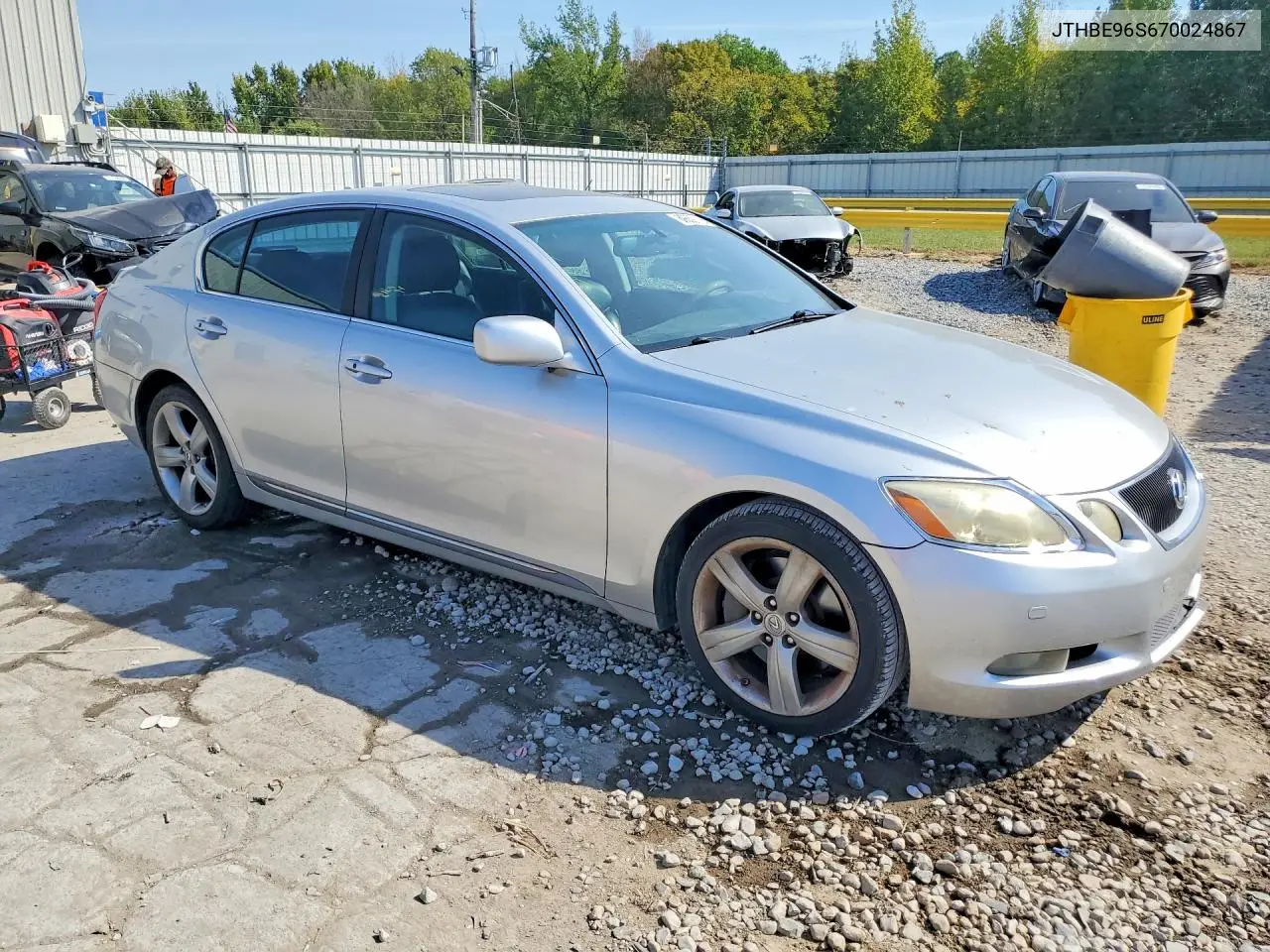 2007 LEXUS GS VIN JTHBE96S670024867 — фото 4