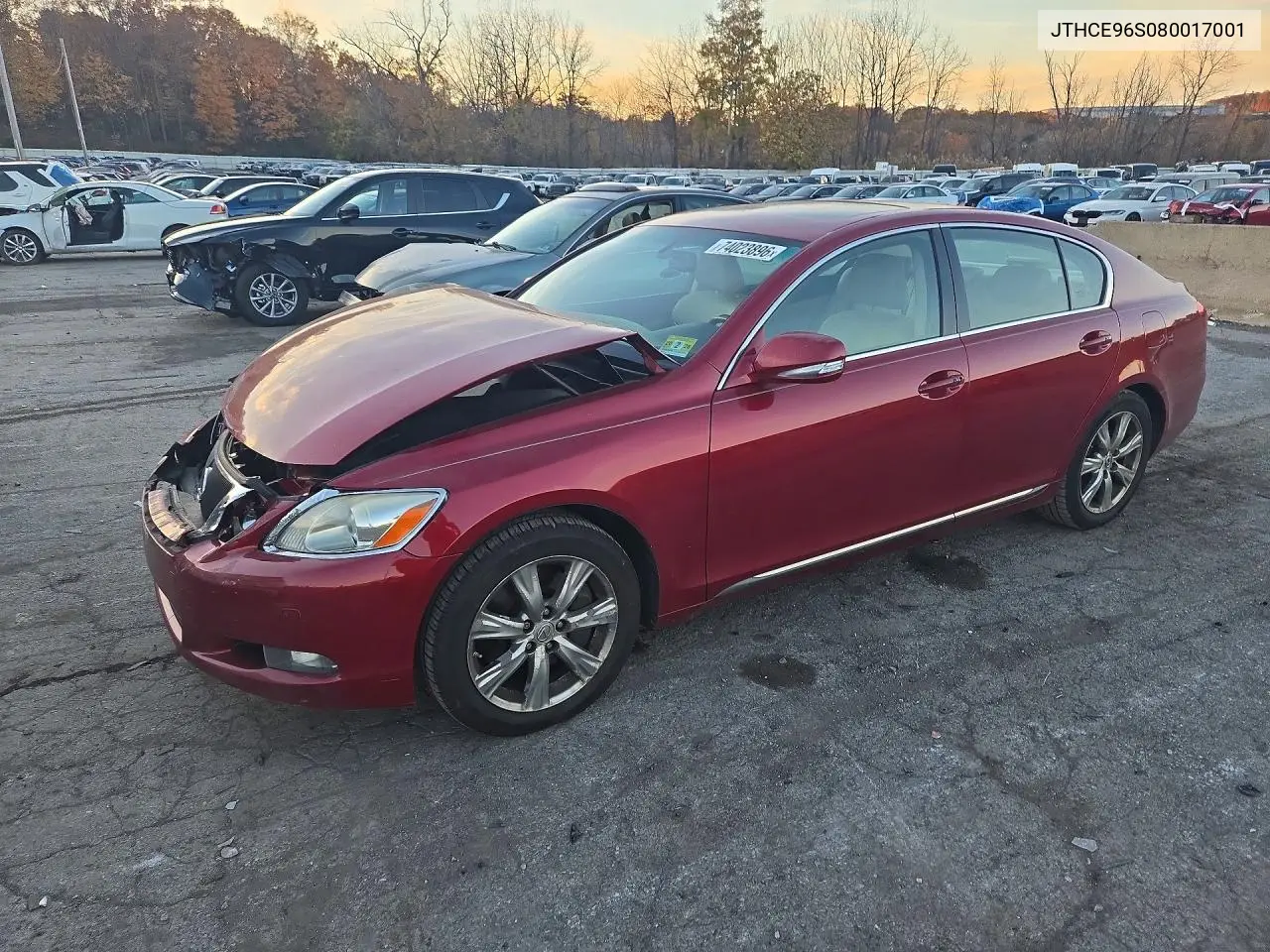 LEXUS GS 2008, VIN JTHCE96S080017001