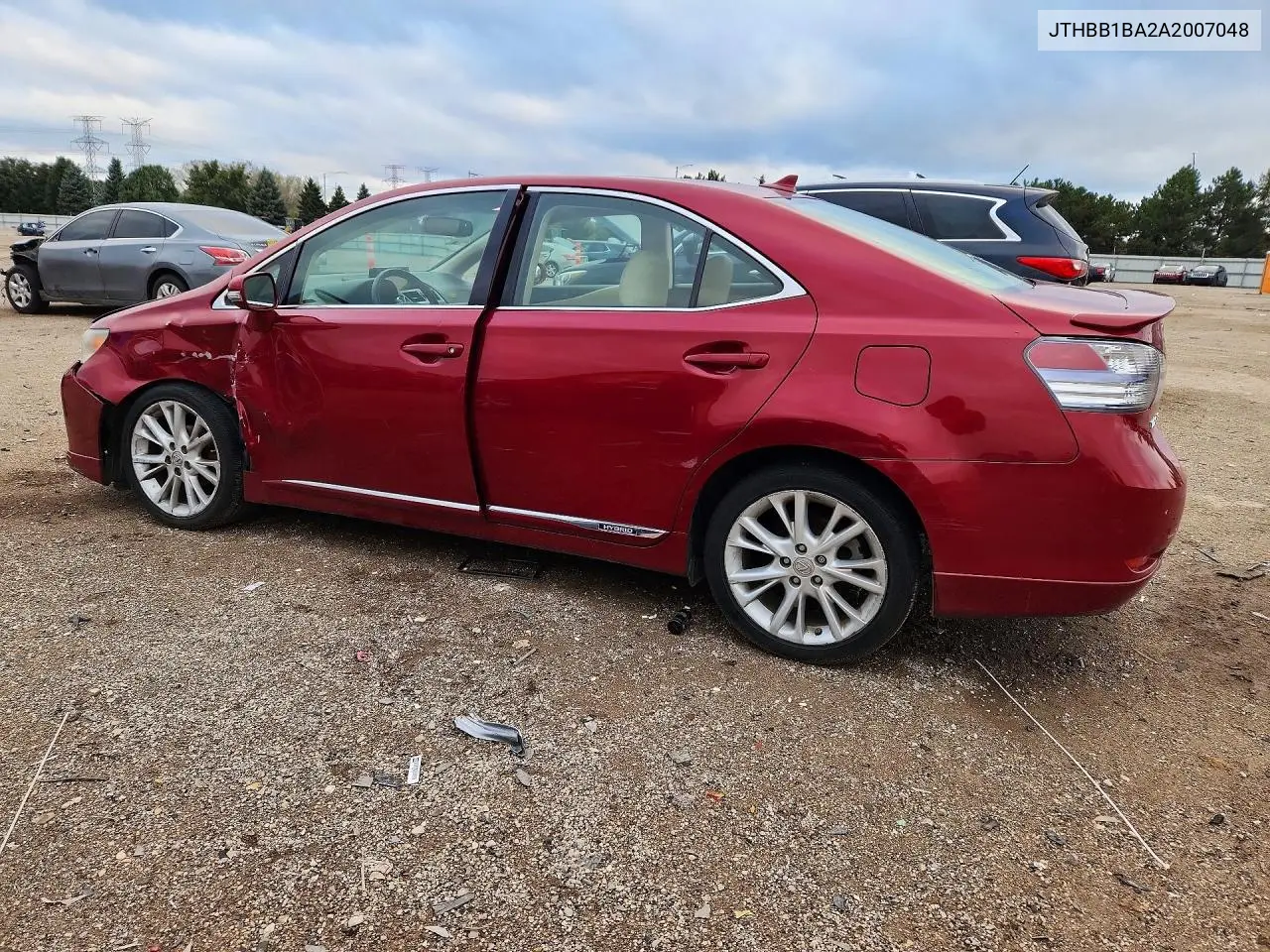 2010 LEXUS HS VIN JTHBB1BA2A2007048 — фото 2