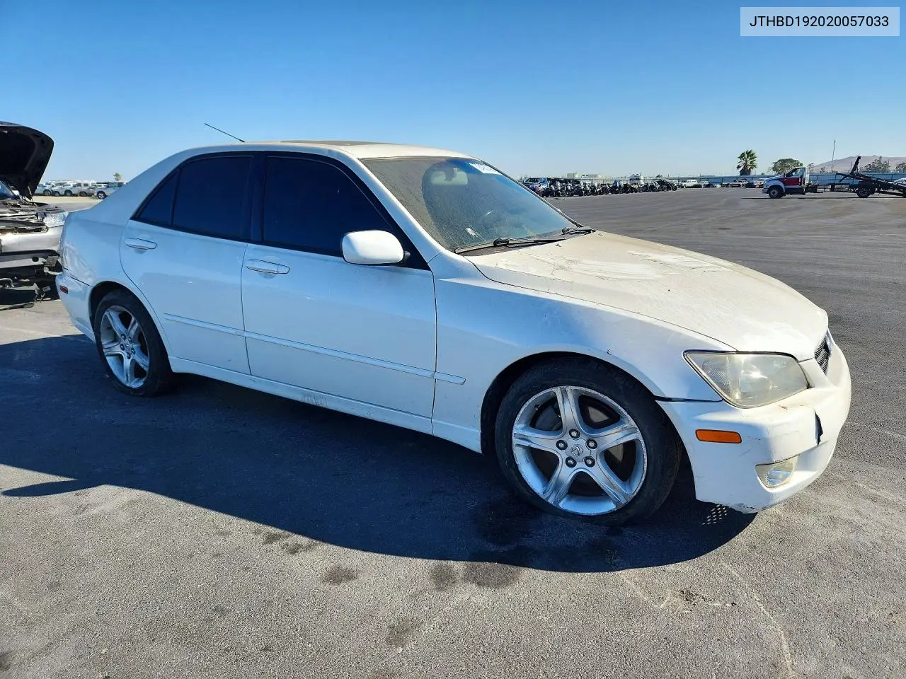 2002 LEXUS IS VIN JTHBD192020057033 — фото 4
