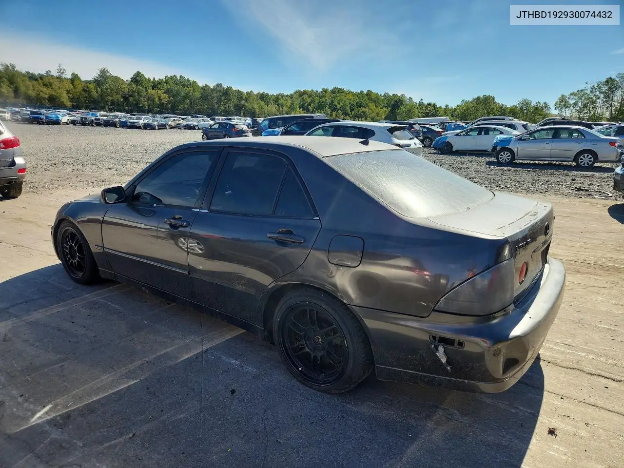 2003 LEXUS IS VIN JTHBD192930074432 — фото 2