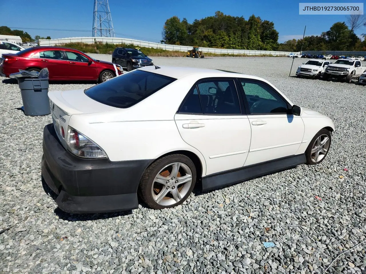 2003 LEXUS IS VIN JTHBD192730065700 — фото 3