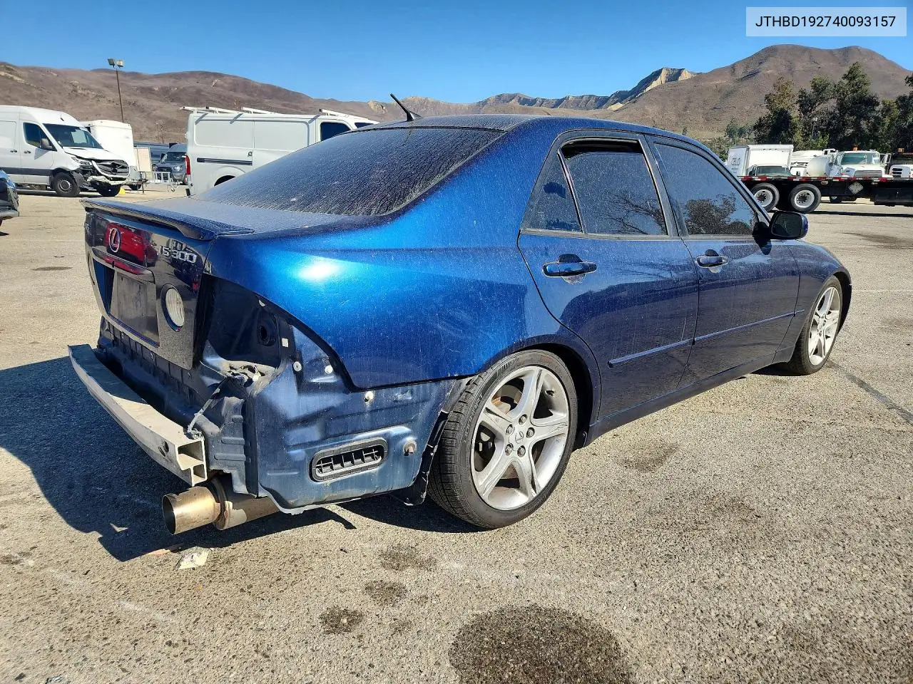 2004 LEXUS IS VIN JTHBD192740093157 — фото 3