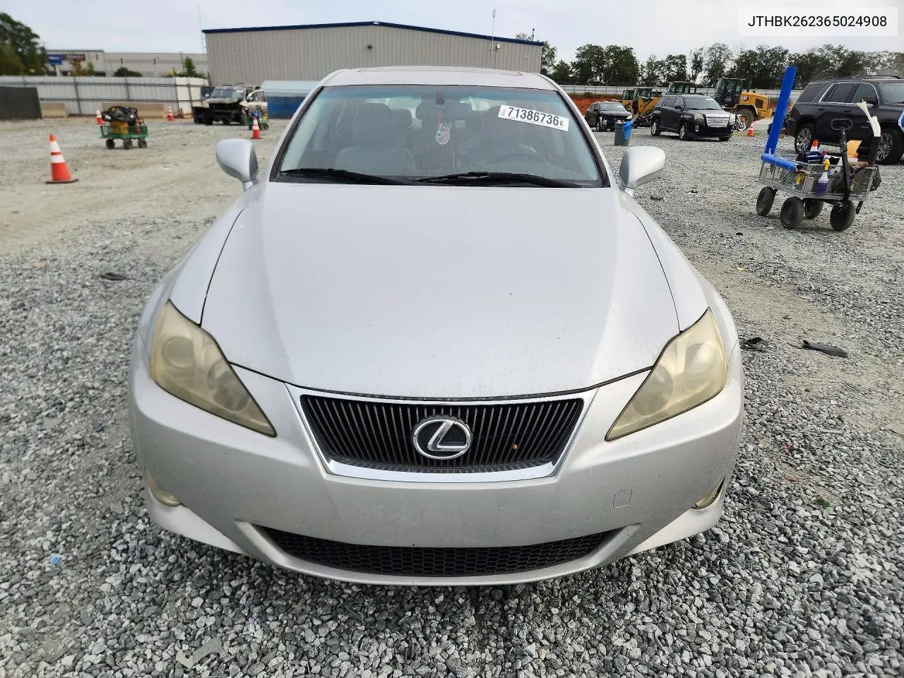 2006 LEXUS IS VIN JTHBK262365024908 — фото 5