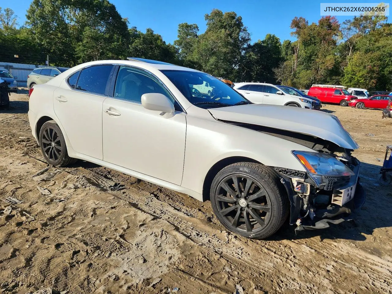2006 LEXUS IS VIN JTHCK262X62006265 — фото 4