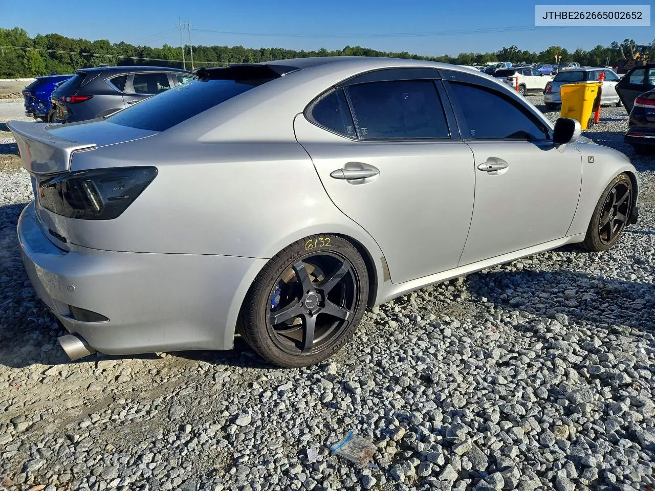 2006 LEXUS IS VIN JTHBE262665002652 — фото 3