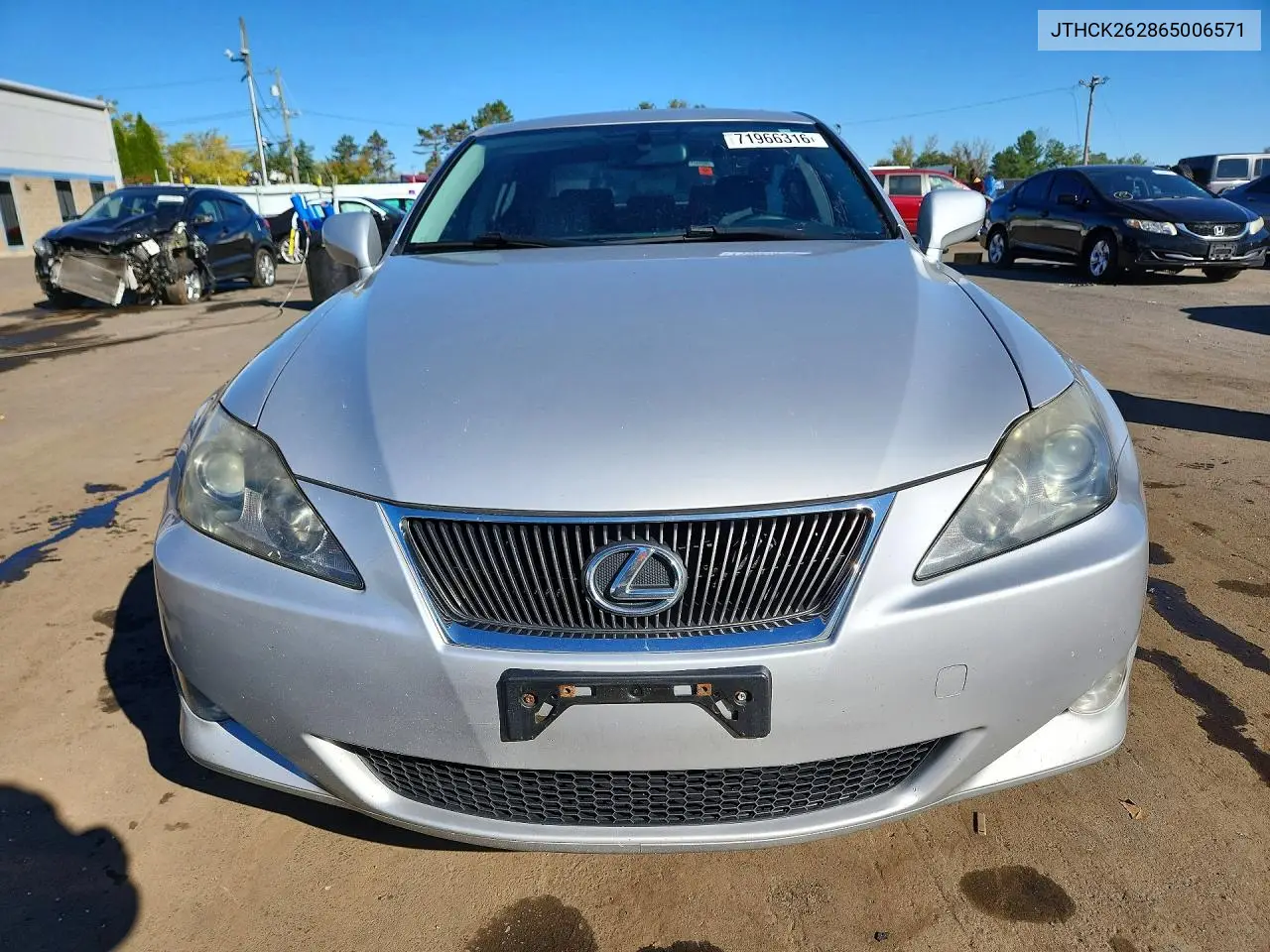2006 LEXUS IS VIN JTHCK262865006571 — фото 5