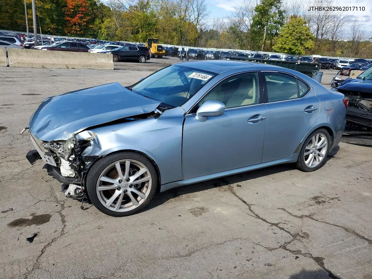 LEXUS IS 2006, VIN JTHBK262962017110