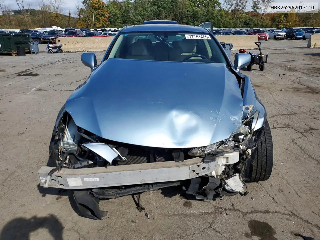 2006 LEXUS IS VIN JTHBK262962017110 — фото 5