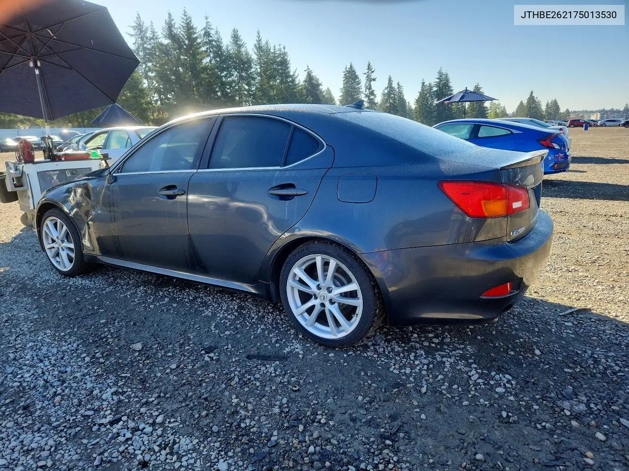 2007 LEXUS IS VIN JTHBE262175013530 — фото 2