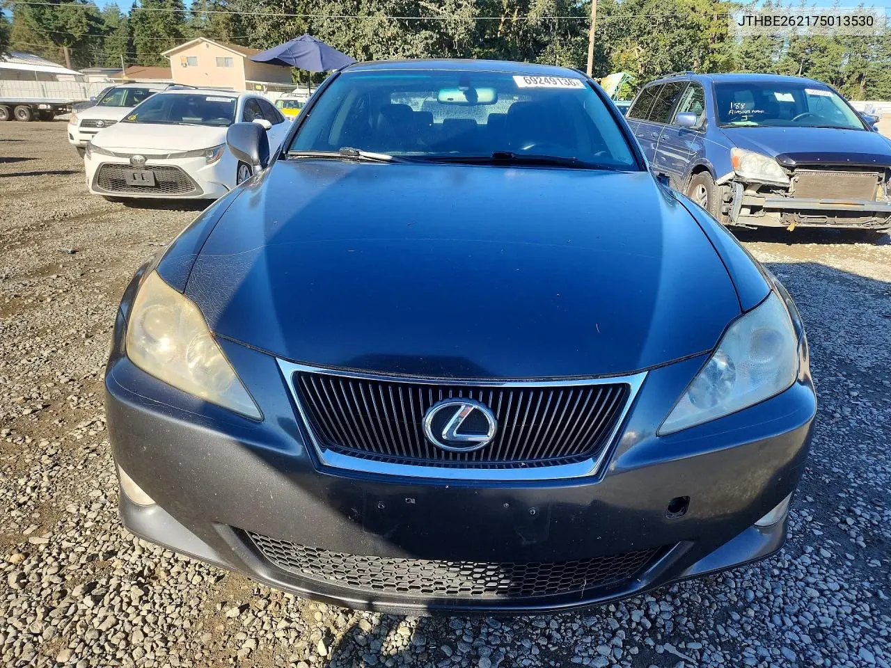 2007 LEXUS IS VIN JTHBE262175013530 — фото 5