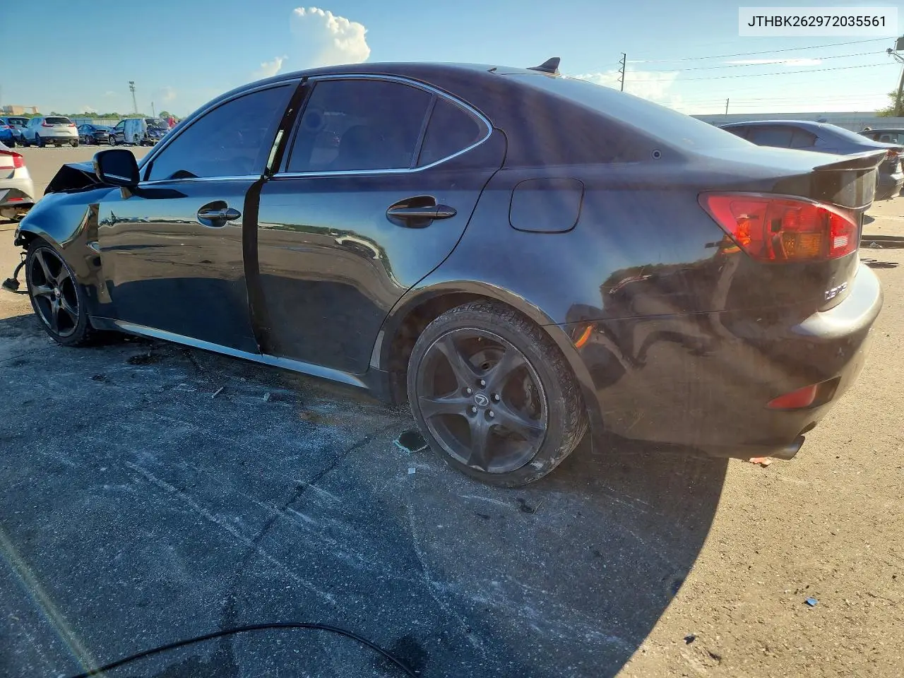2007 LEXUS IS VIN JTHBK262972035561 — фото 2