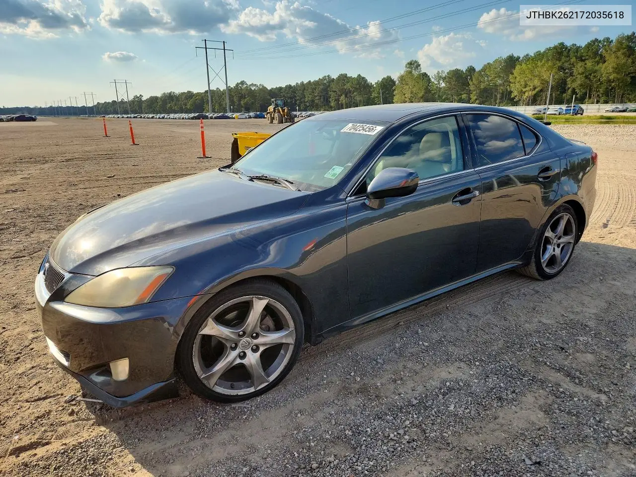 LEXUS IS 2007, VIN JTHBK262172035618
