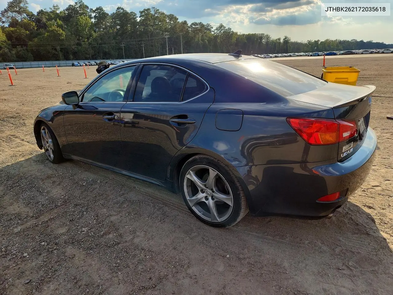 2007 LEXUS IS VIN JTHBK262172035618 — фото 2