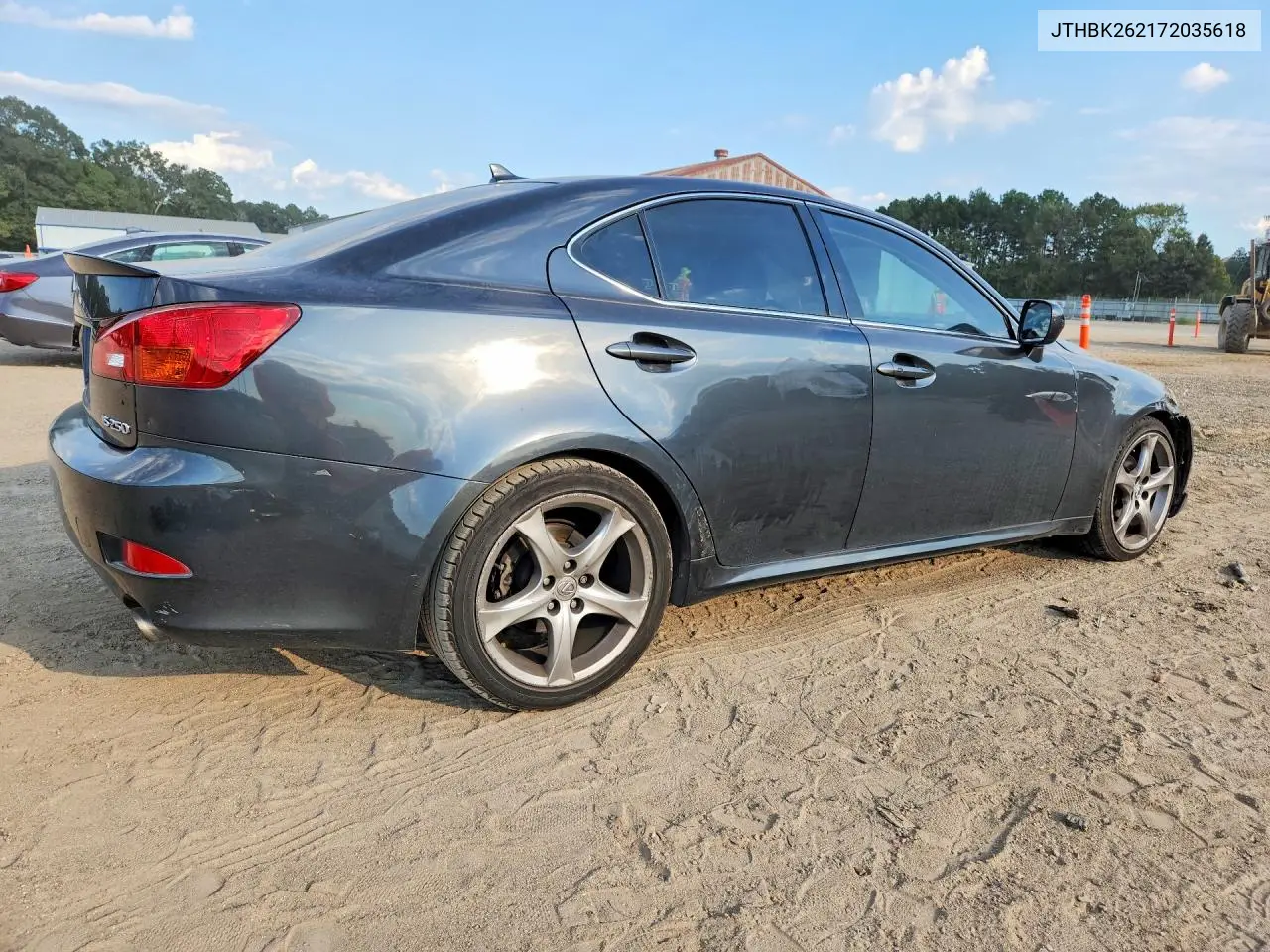 2007 LEXUS IS VIN JTHBK262172035618 — фото 3