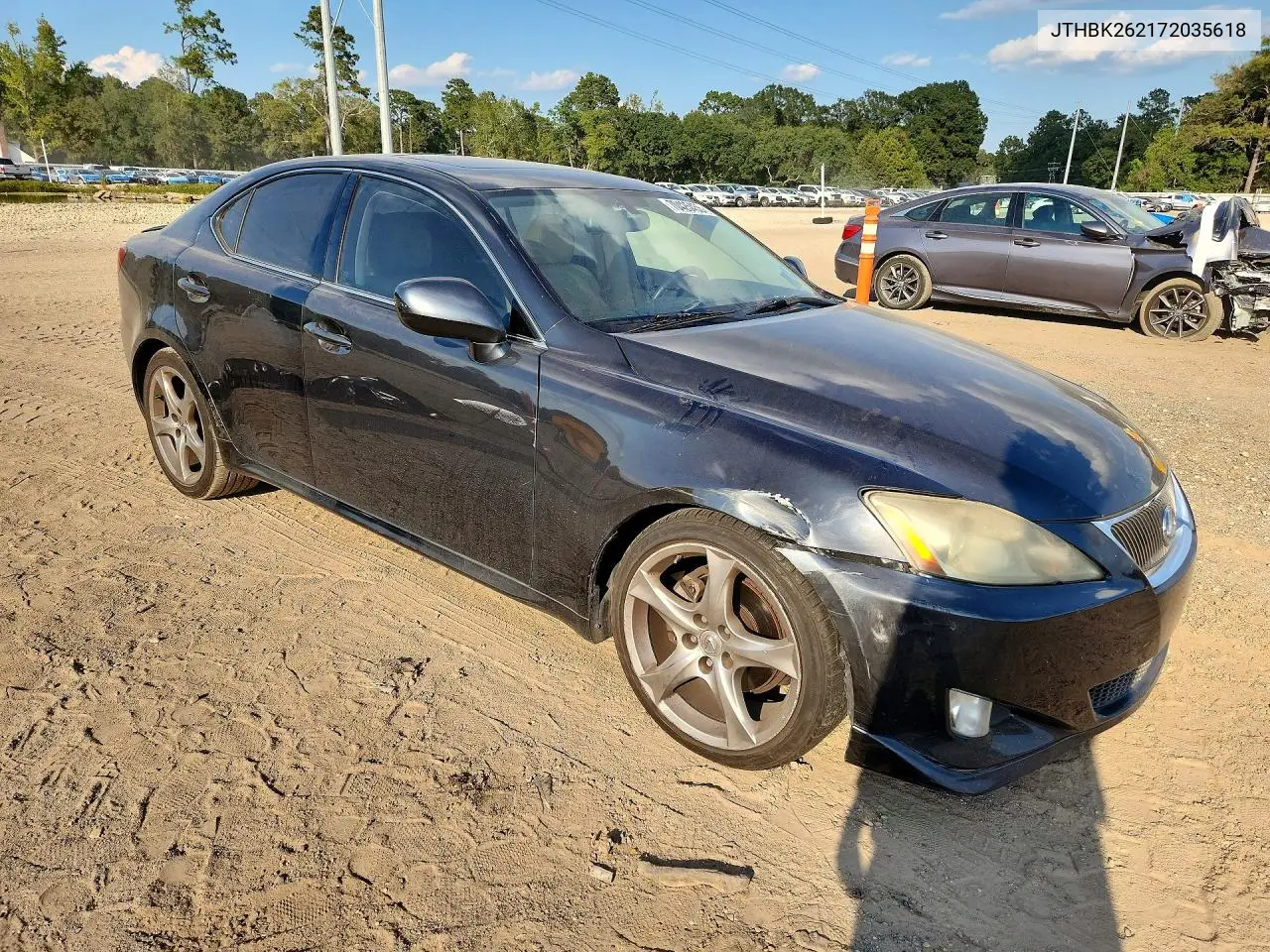 2007 LEXUS IS VIN JTHBK262172035618 — фото 4