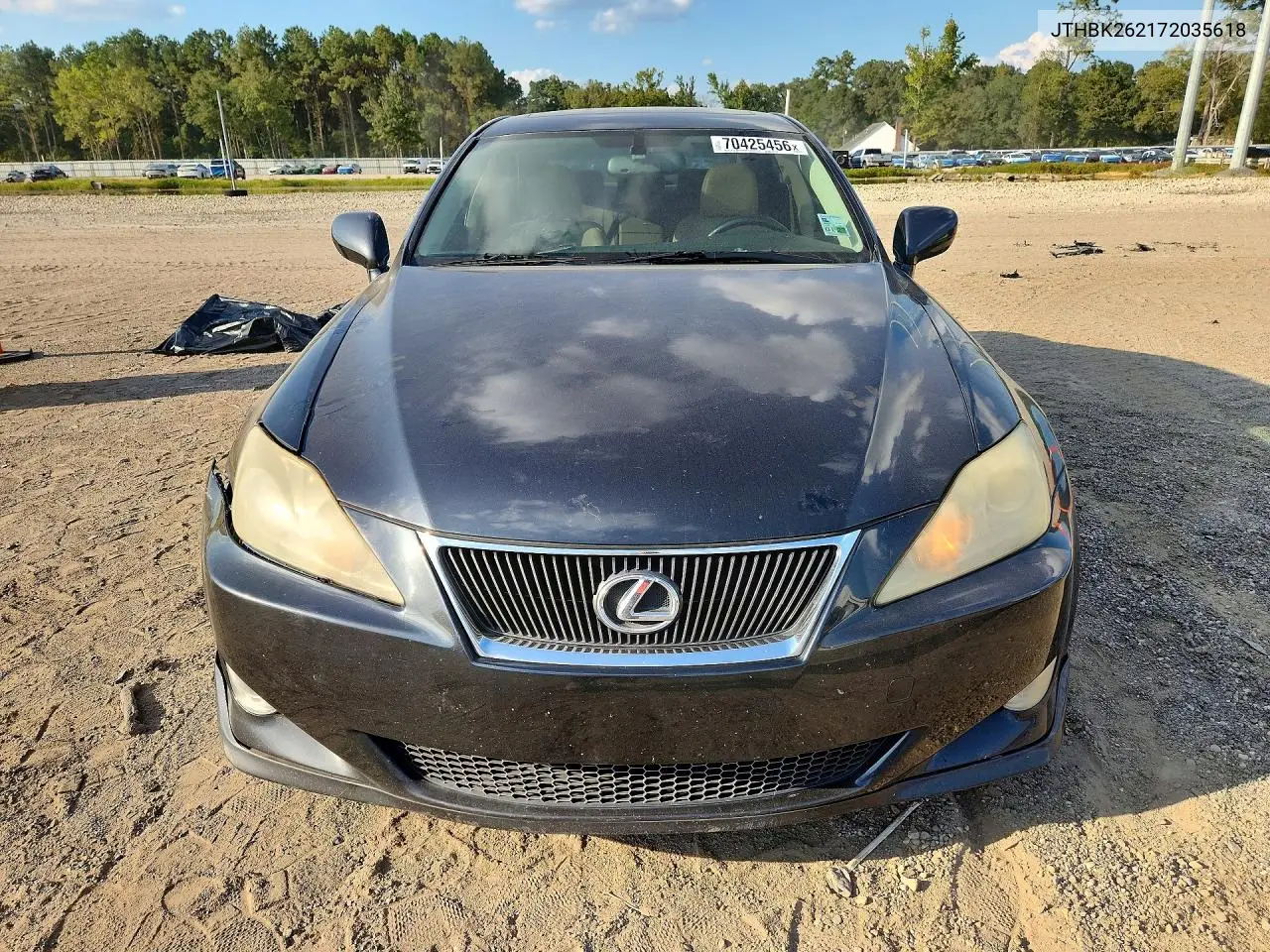 2007 LEXUS IS VIN JTHBK262172035618 — фото 5