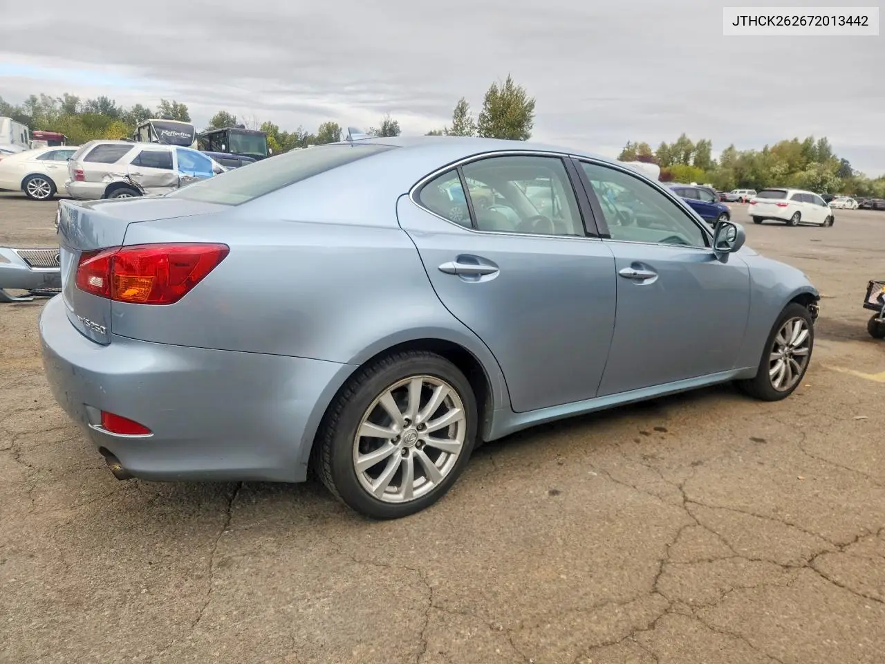 2007 LEXUS IS VIN JTHCK262672013442 — фото 3