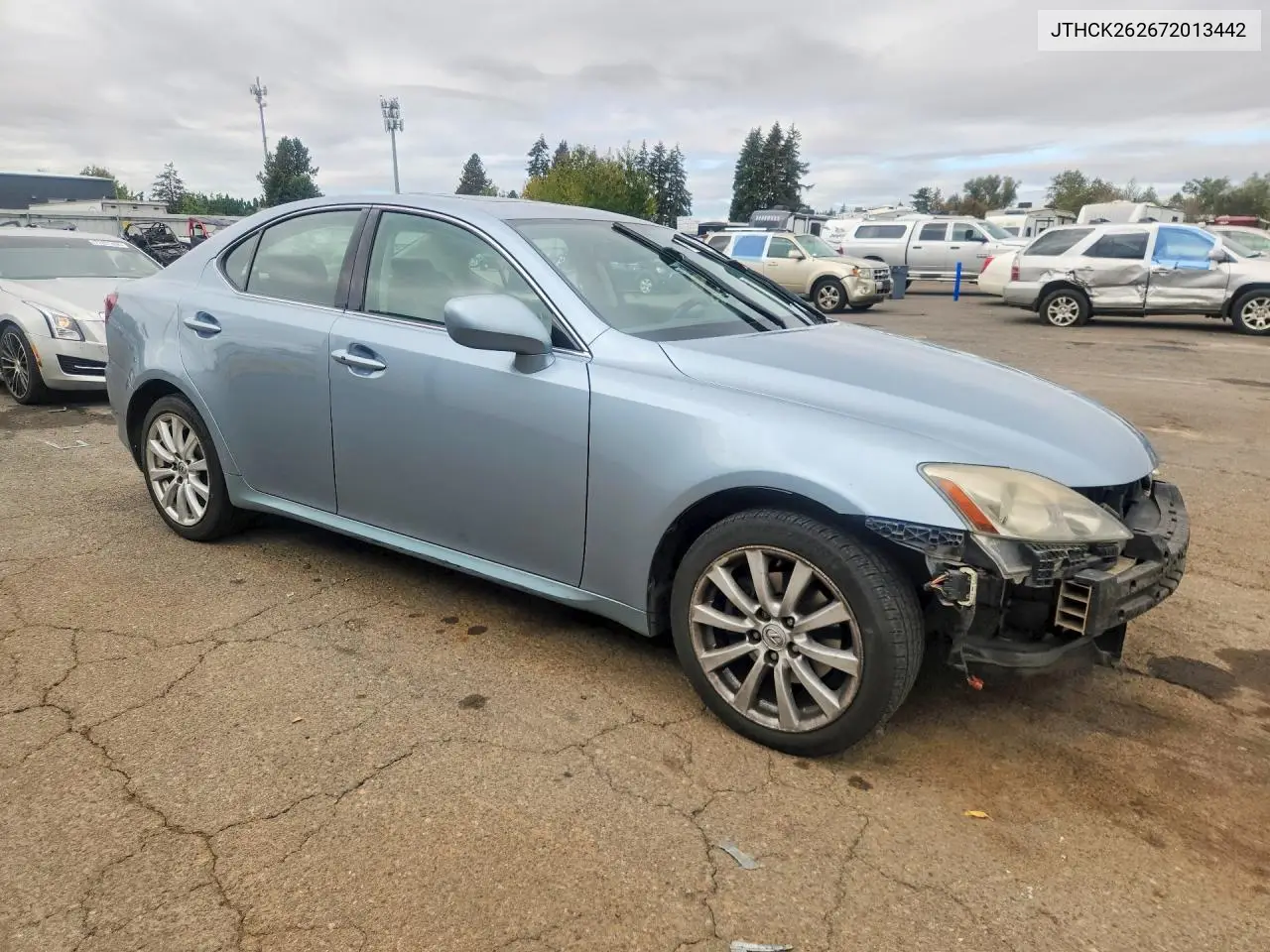 2007 LEXUS IS VIN JTHCK262672013442 — фото 4