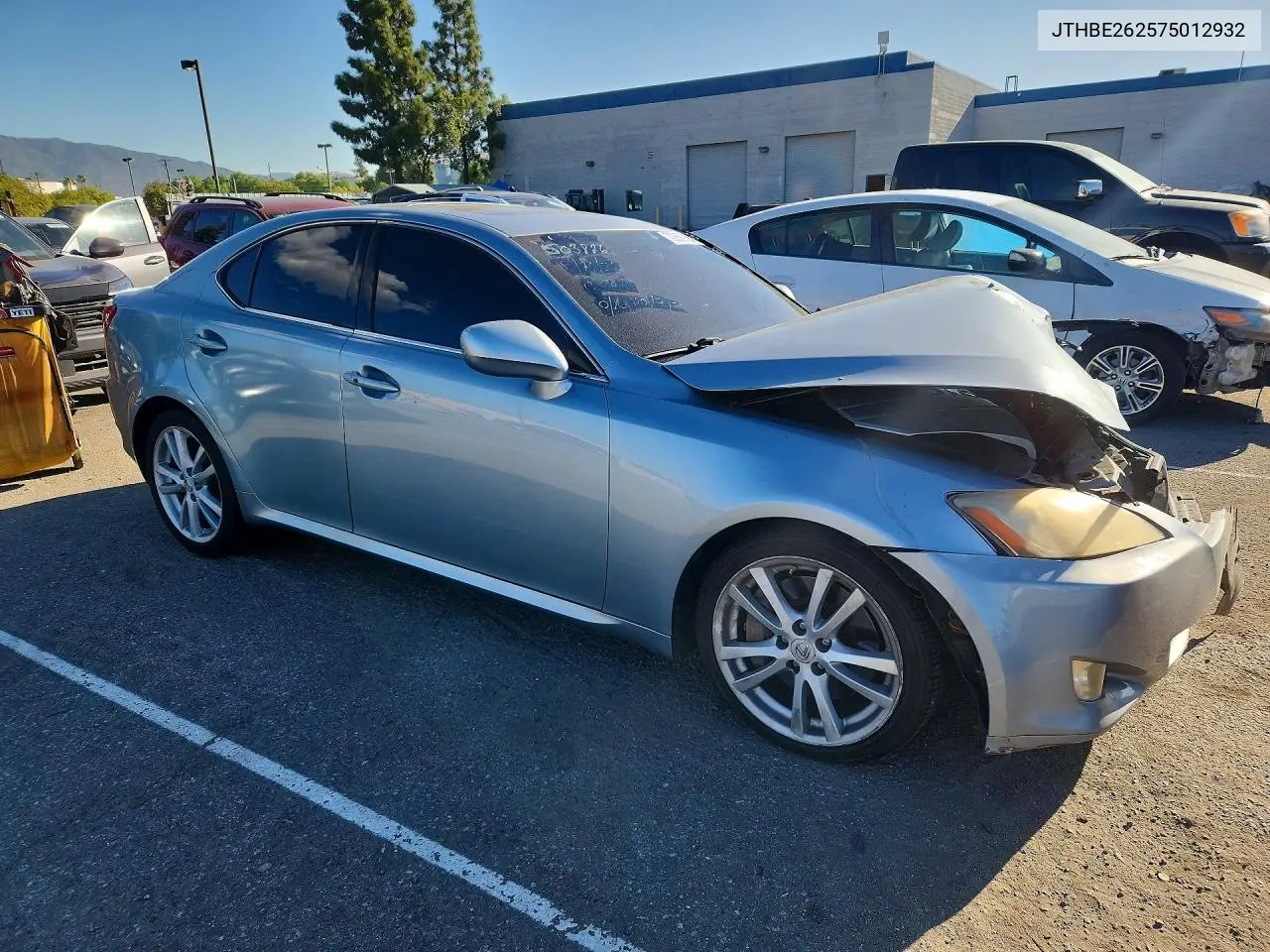 2007 LEXUS IS VIN JTHBE262575012932 — фото 4