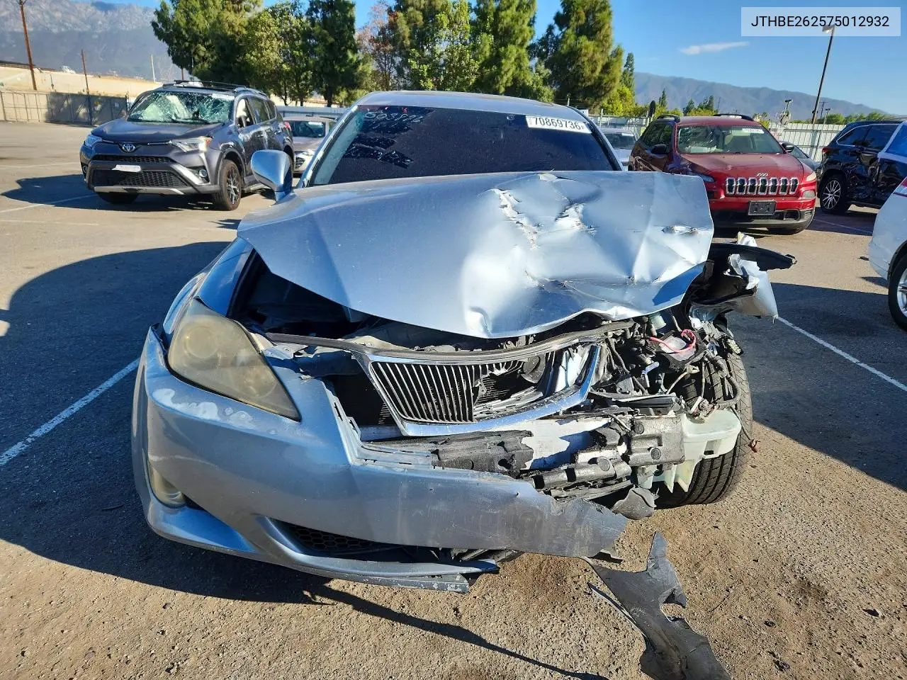 2007 LEXUS IS VIN JTHBE262575012932 — фото 5