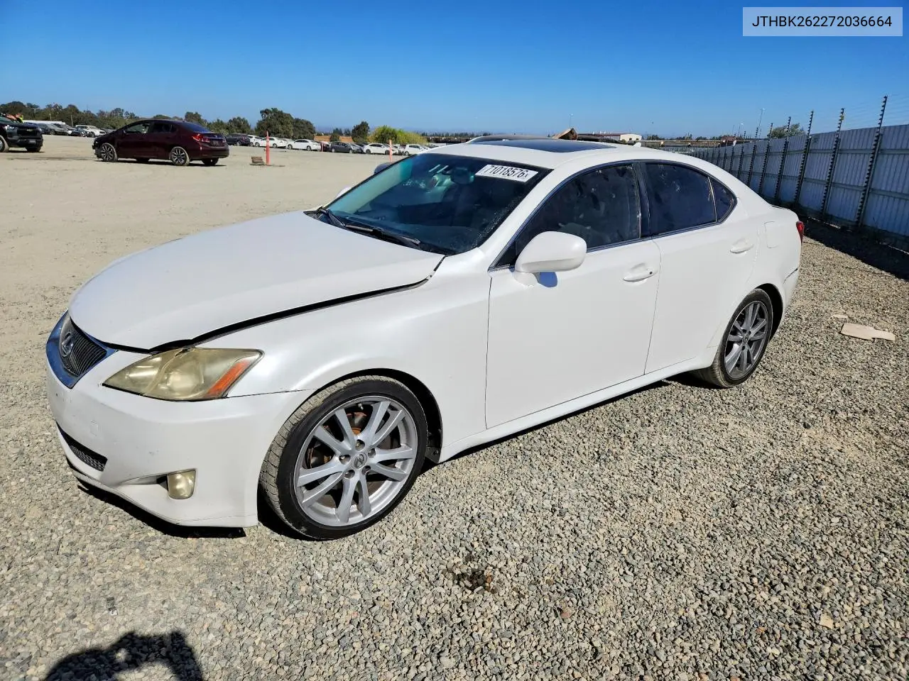 LEXUS IS 2007, VIN JTHBK262272036664