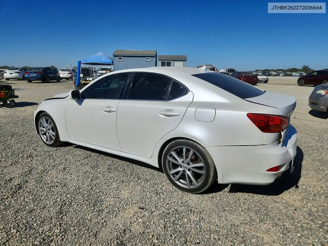 2007 LEXUS IS VIN JTHBK262272036664 — фото 2