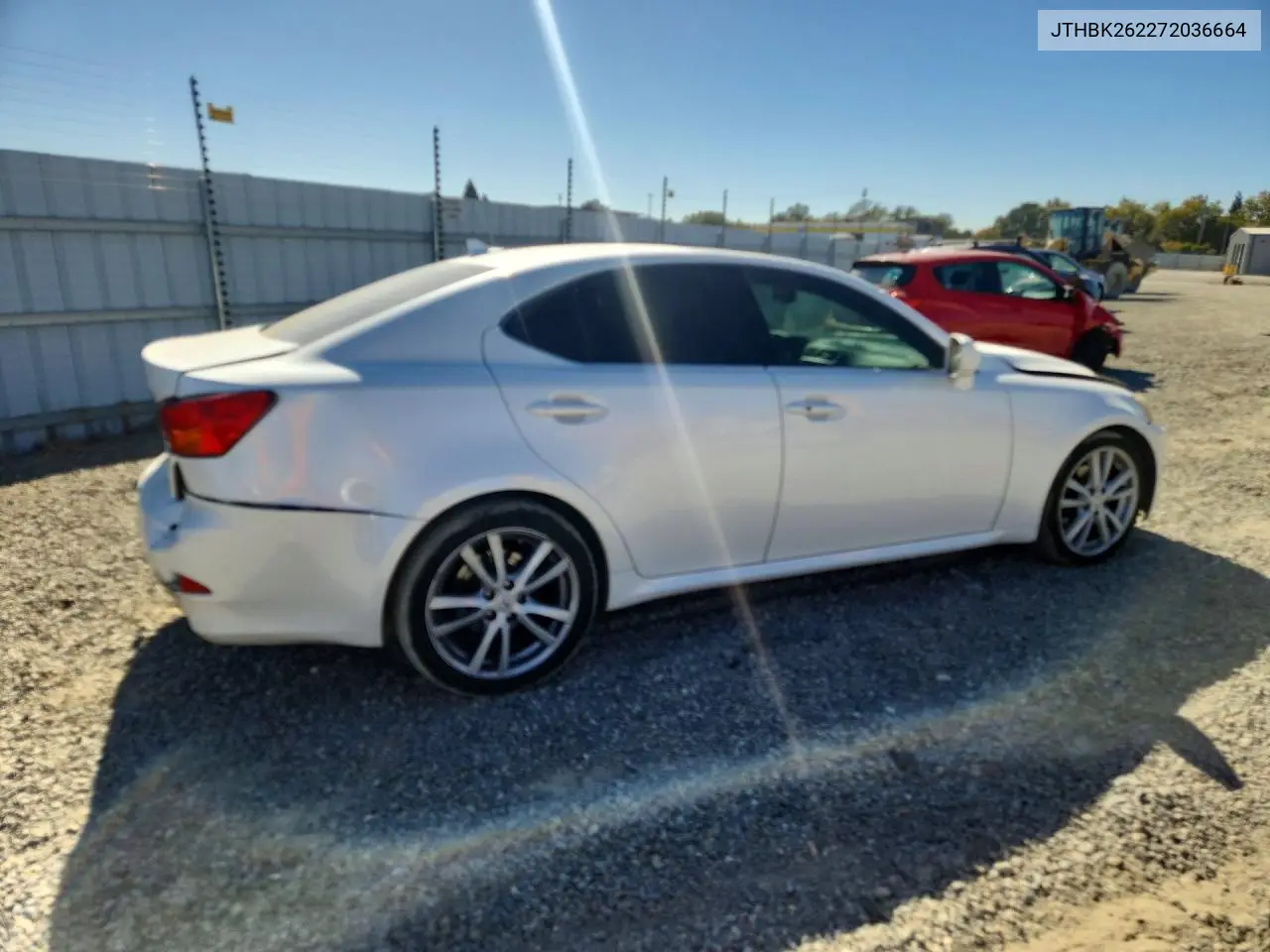 2007 LEXUS IS VIN JTHBK262272036664 — фото 3