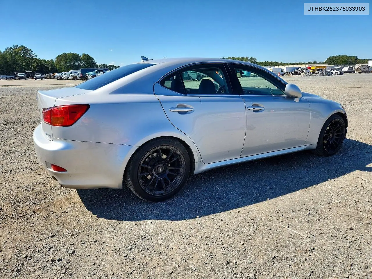 2007 LEXUS IS VIN JTHBK262375033903 — фото 3