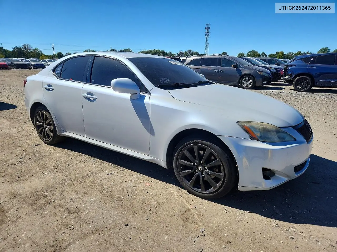 2007 LEXUS IS VIN JTHCK262472011365 — фото 4