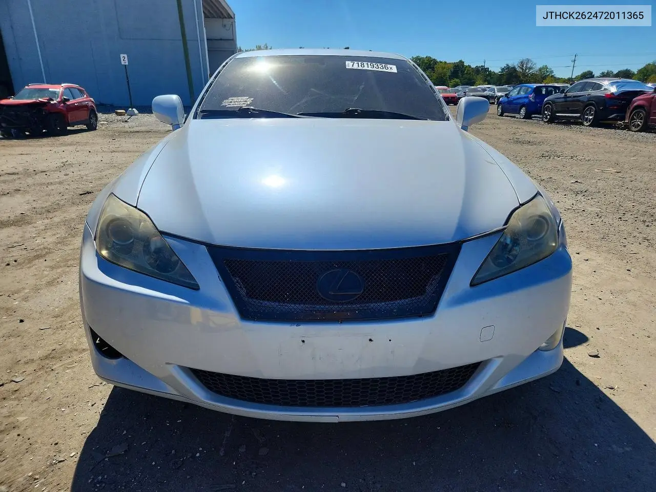 2007 LEXUS IS VIN JTHCK262472011365 — фото 5