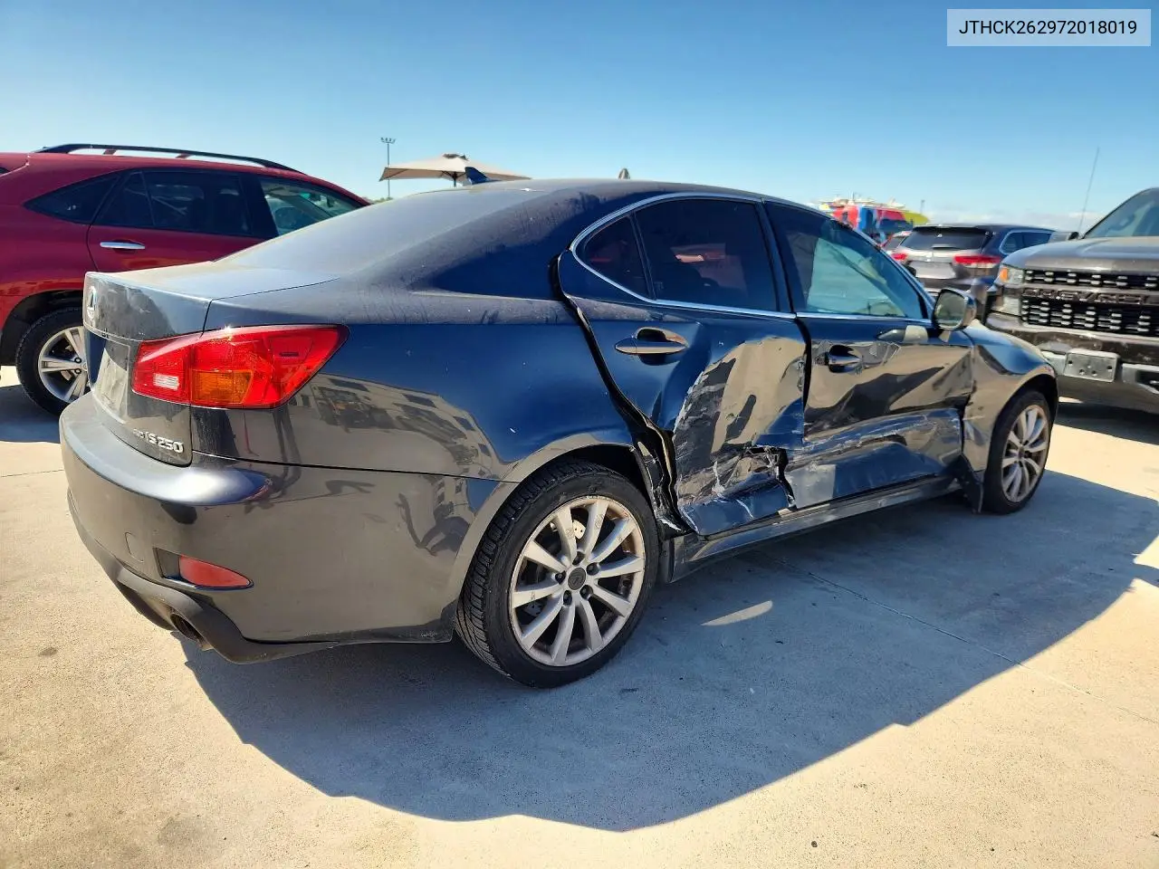 2007 LEXUS IS VIN JTHCK262972018019 — фото 3