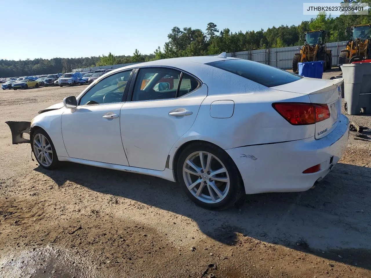 2007 LEXUS IS VIN JTHBK262372036401 — фото 2