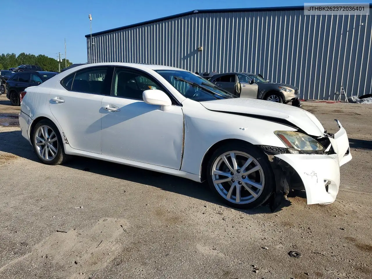 2007 LEXUS IS VIN JTHBK262372036401 — фото 4