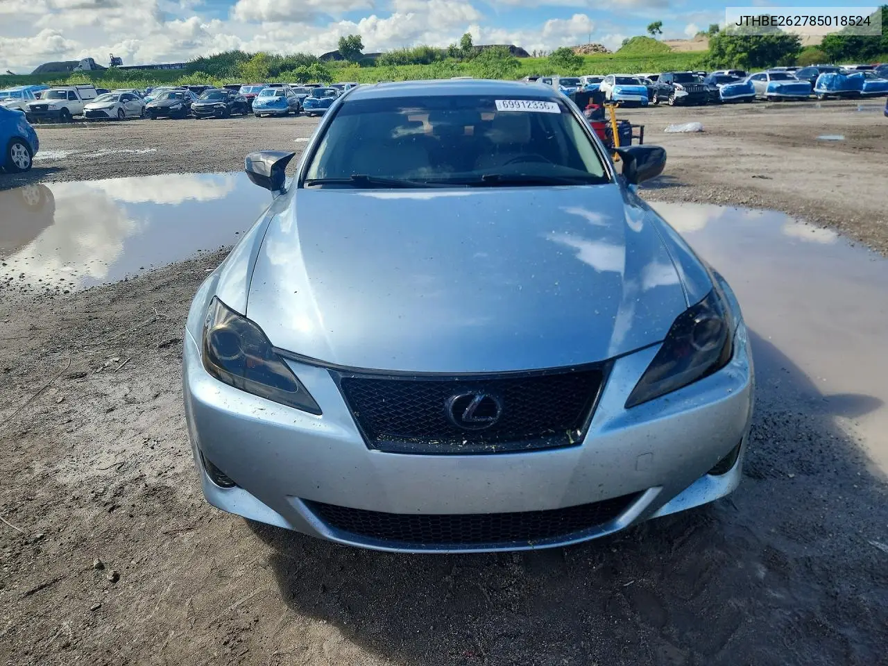 2008 LEXUS IS VIN JTHBE262785018524 — фото 5