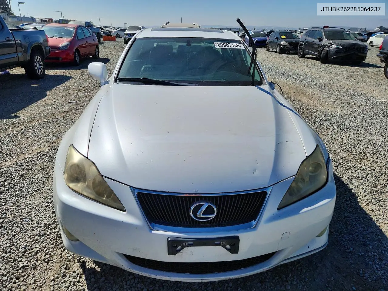 2008 LEXUS IS VIN JTHBK262285064237 — фото 5