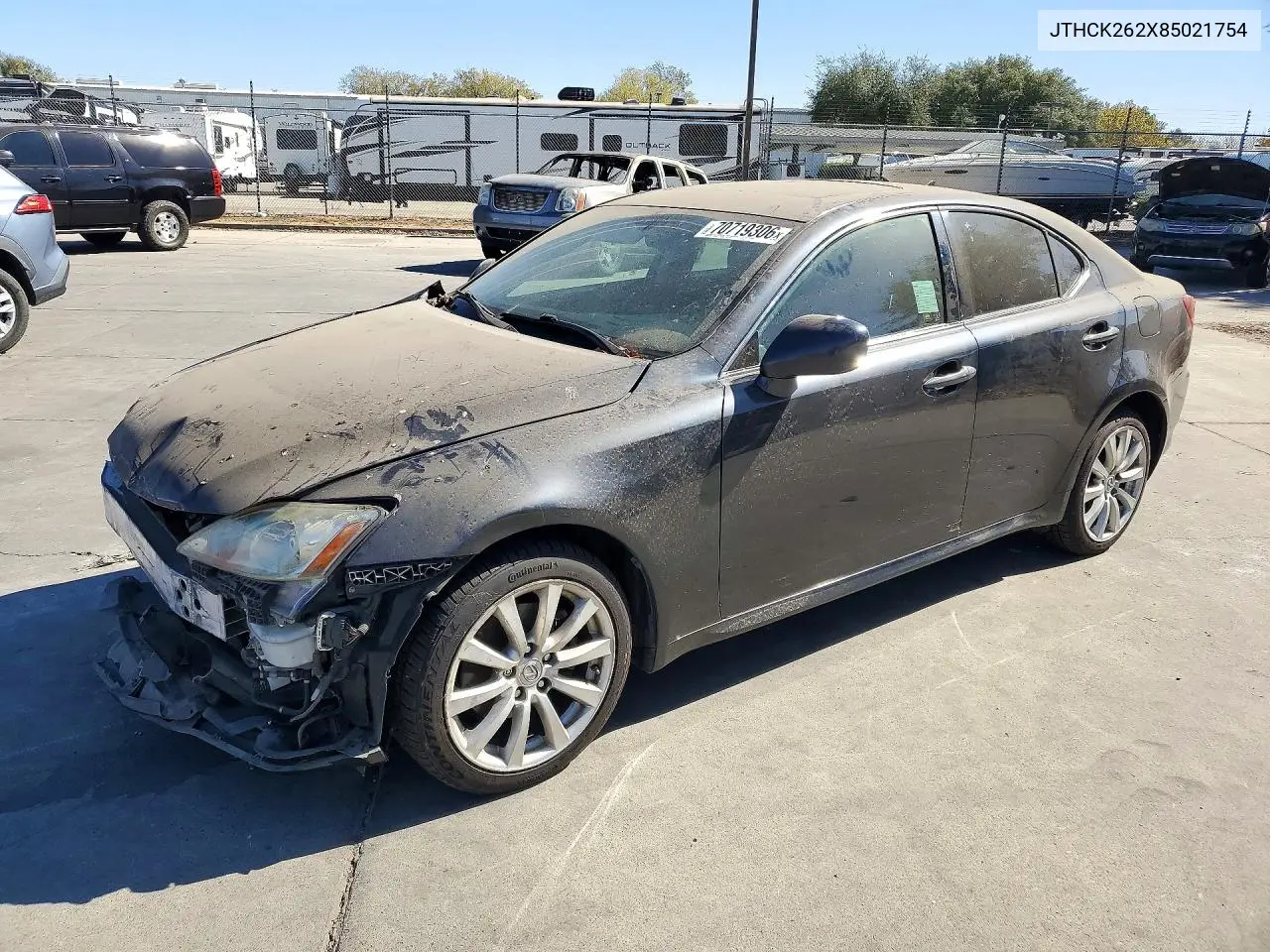 LEXUS IS 2008, VIN JTHCK262X85021754