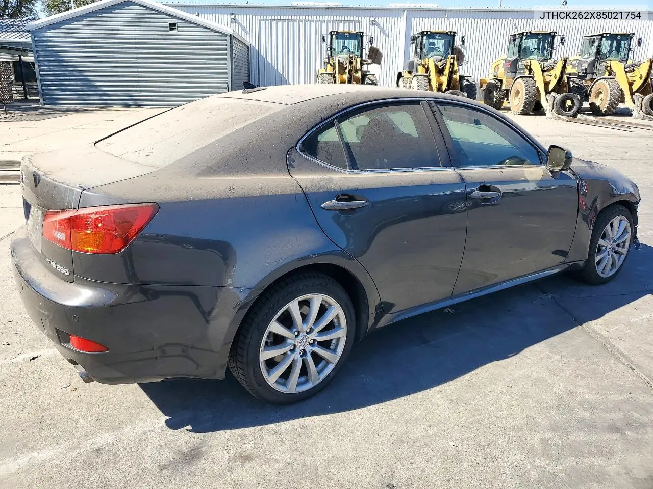 2008 LEXUS IS VIN JTHCK262X85021754 — фото 3