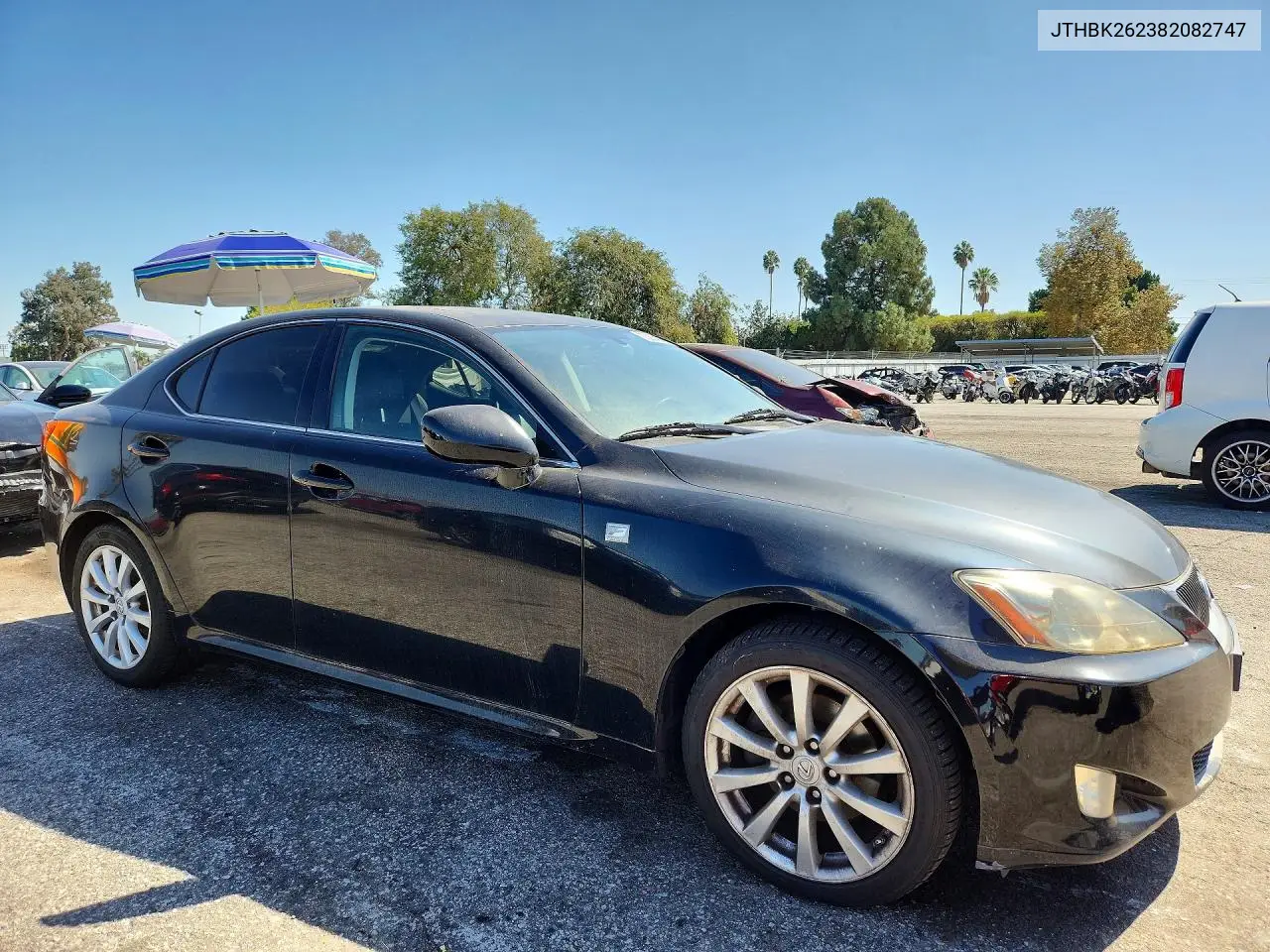 2008 LEXUS IS VIN JTHBK262382082747 — фото 4