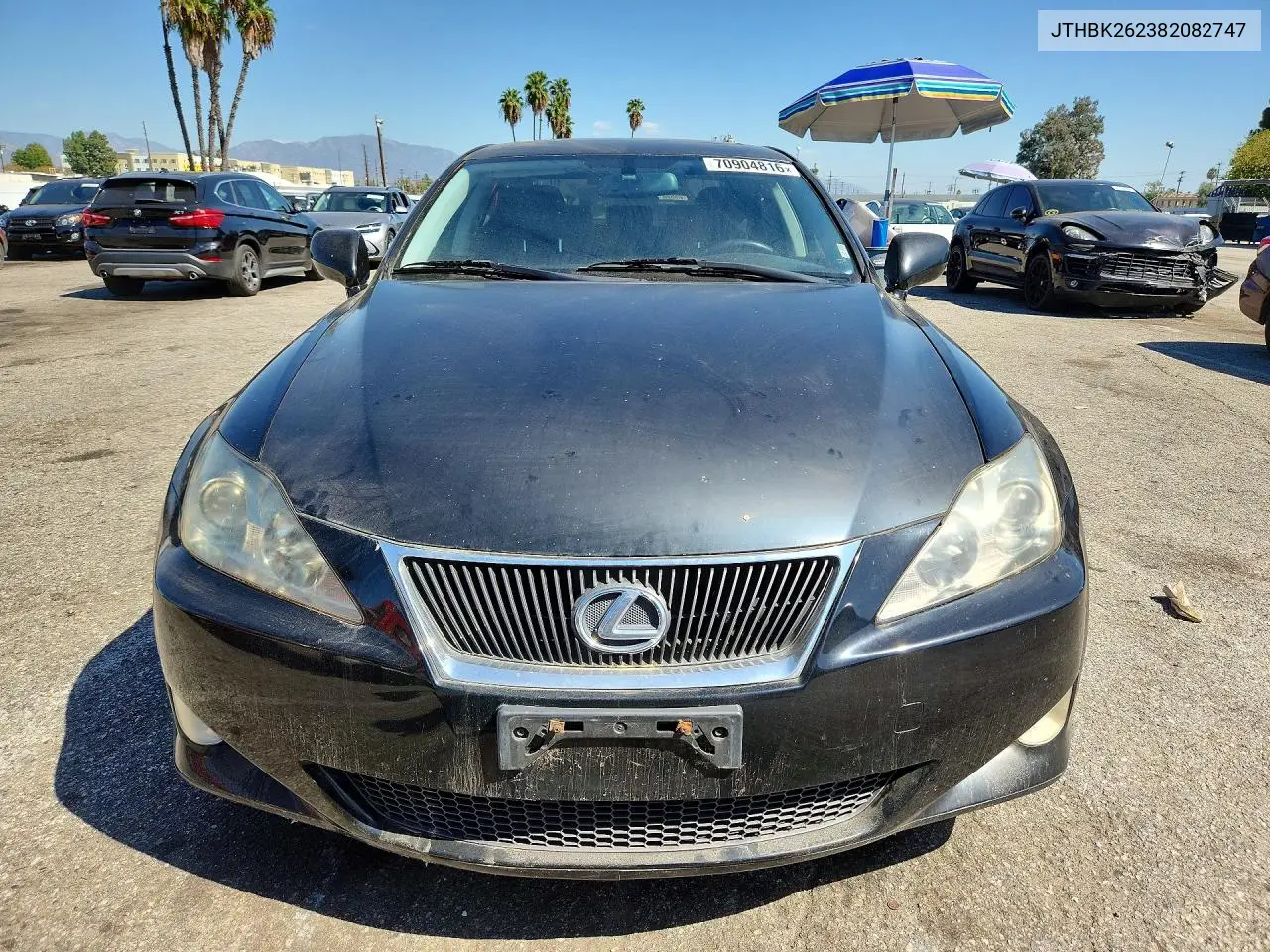 2008 LEXUS IS VIN JTHBK262382082747 — фото 5
