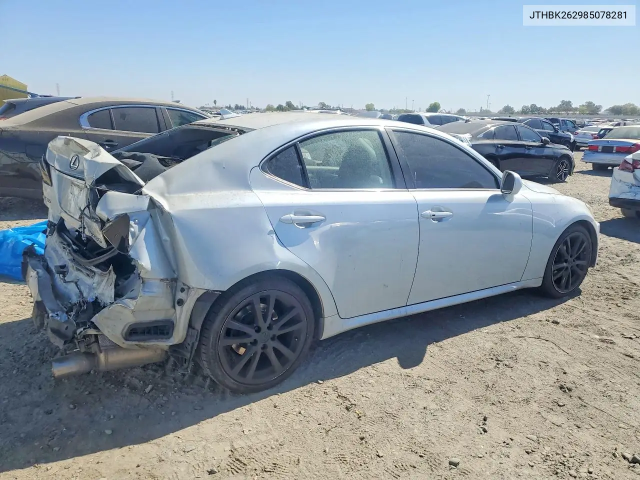 LEXUS IS 2008, VIN JTHBK262985078281