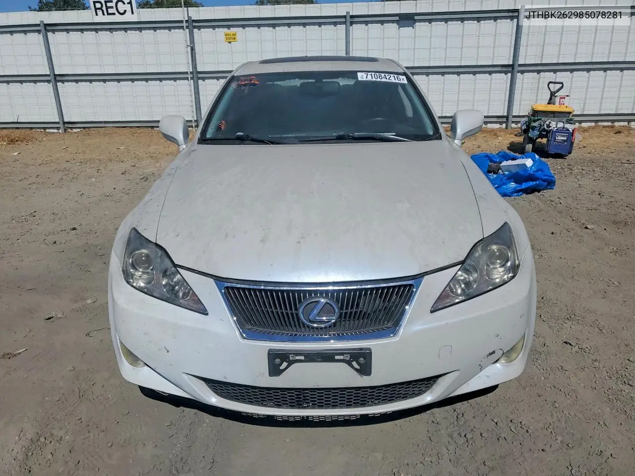 2008 LEXUS IS VIN JTHBK262985078281 — фото 5