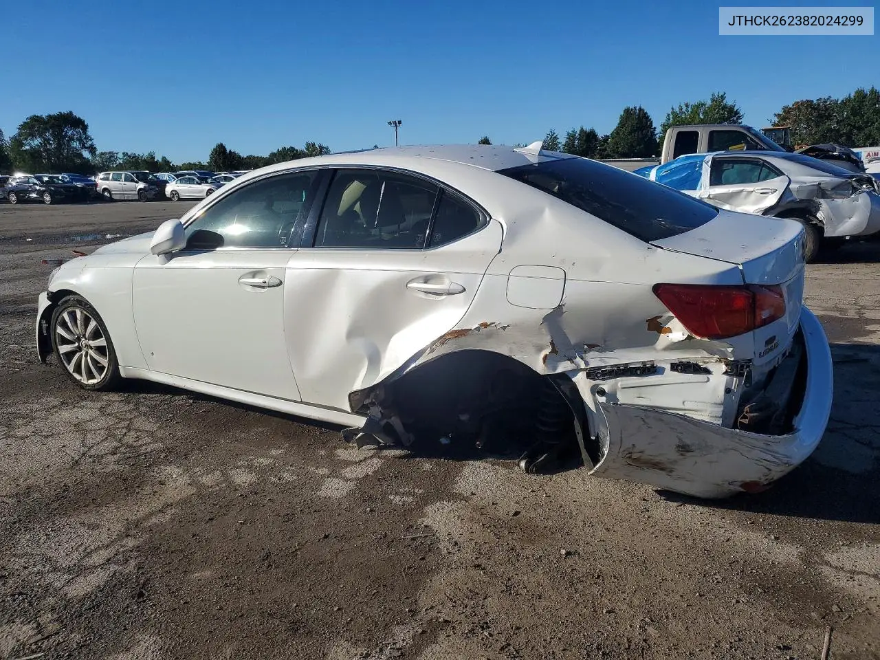 2008 LEXUS IS VIN JTHCK262382024299 — фото 2