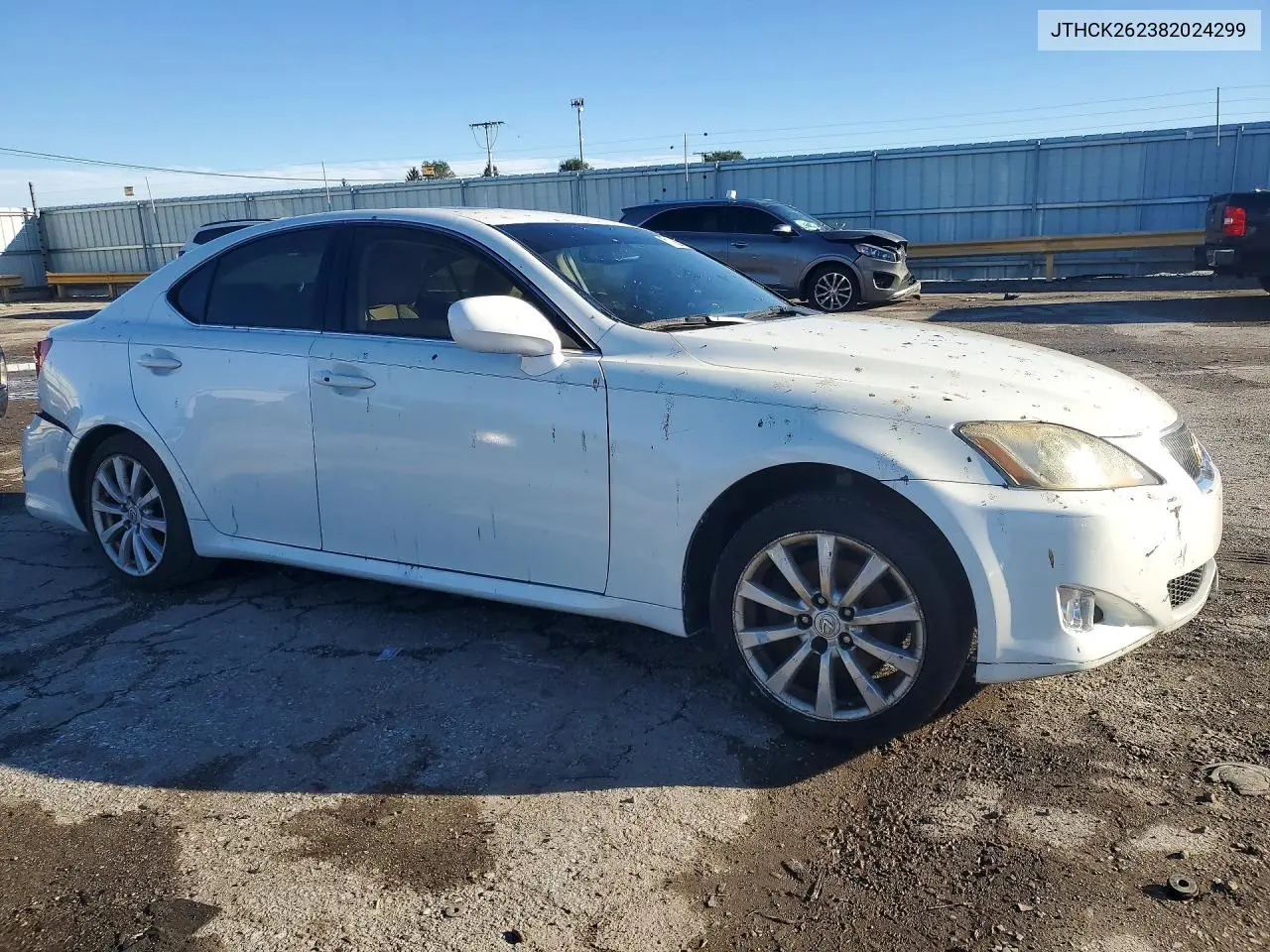 2008 LEXUS IS VIN JTHCK262382024299 — фото 4