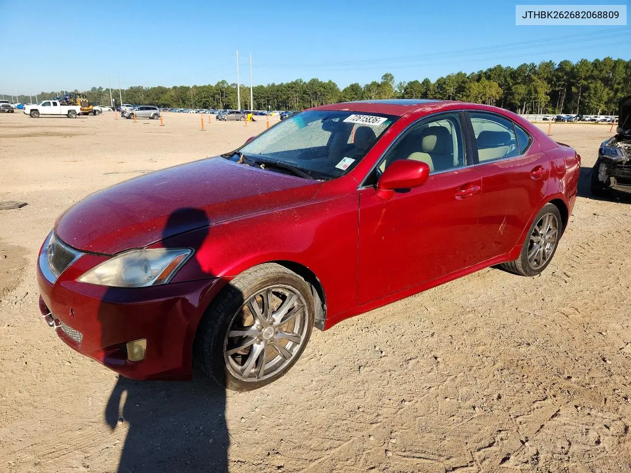LEXUS IS 2008, VIN JTHBK262682068809