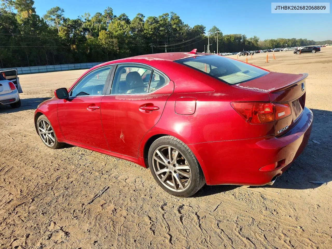 2008 LEXUS IS VIN JTHBK262682068809 — фото 2